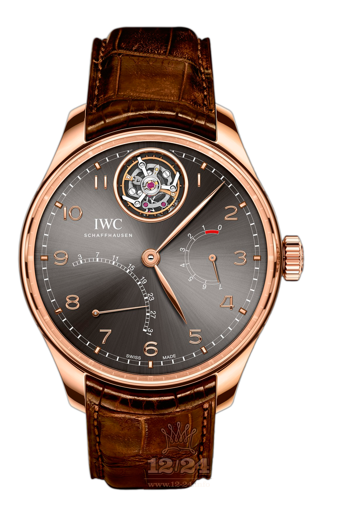 IWC Portugieser Watch IW504602 44 mm Pink gold Case Gray Dial