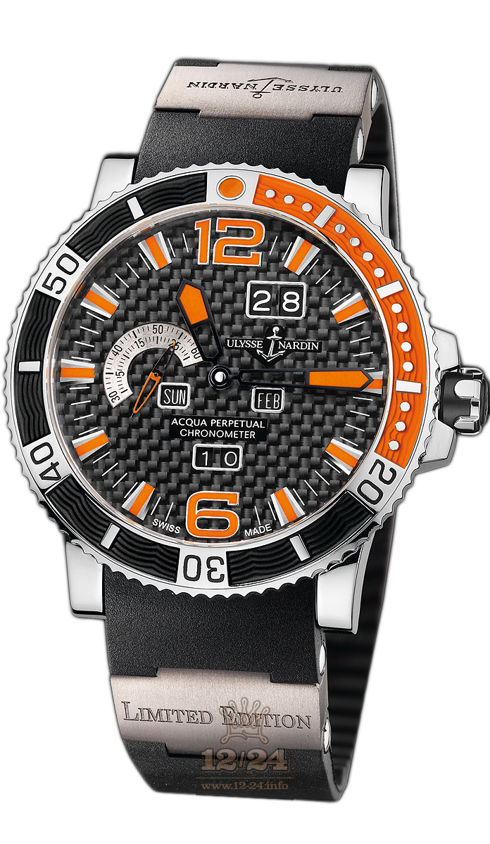 Ulysse Nardin Functional Watch 333-90-3 45 mm Stainless steel Titanium Case Black Dial