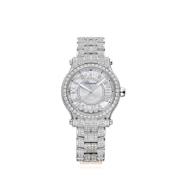 Chopard Happy Sport Watch 275378-1001 33 mm White gold Case Silver Dial