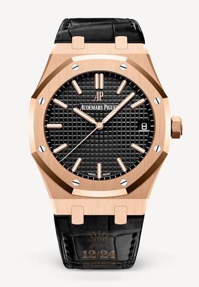 Audemars Piguet Royal Oak Watch 15500OR.OO.D002CR.01 41 mm Pink gold Case Black Dial