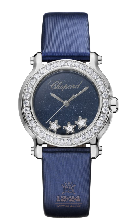 Chopard Happy Diamonds Watch 278509-3050 30 mm Stainless steel Case Dark blue Dial