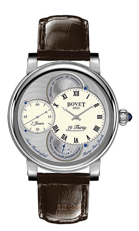 Bovet 19Thirty Watch RNTS0012 42 mm Stainless steel Case White Gray Dial