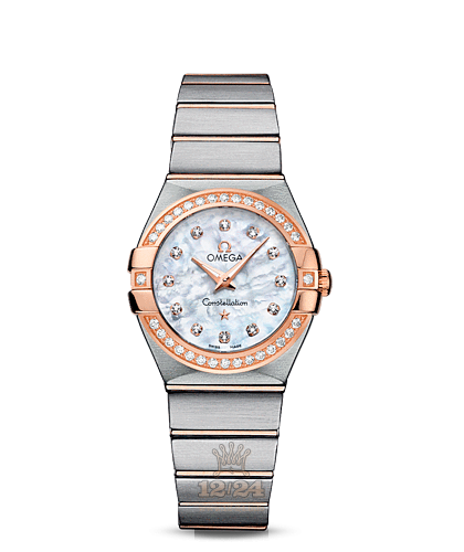 Omega Constellation Watch 123.25.27.60.55.001 27 mm Steel / Pink gold Case White Dial