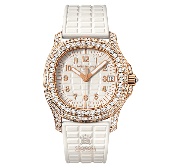 Patek Philippe Aquanaut Watch 5069R-001 35 mm Pink gold Case White Dial