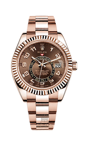 Rolex Sky-Dweller Watch 326935-0003 42 mm Pink gold Case Brown (chocolate) Dial