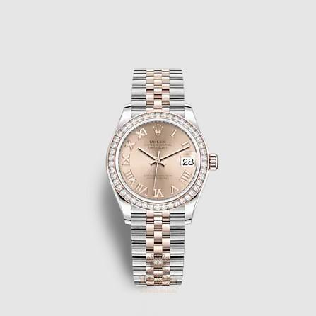 Rolex Datejust Watch 278381rbr-0002 31 mm Stainless steel Pink gold Case Pink Dial