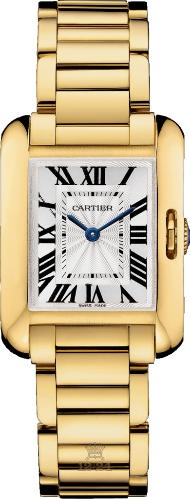 Cartier Tank Watch W5310014 23 mm Yellow gold Case Silver Dial