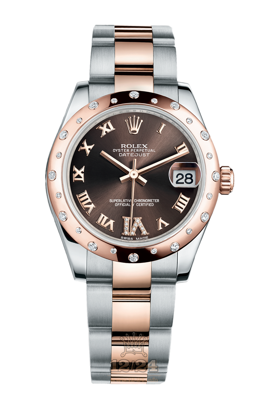 Rolex Lady-Datejust Watch 178341-0010 31 mm Steel / Pink gold Case Brown (chocolate) Dial