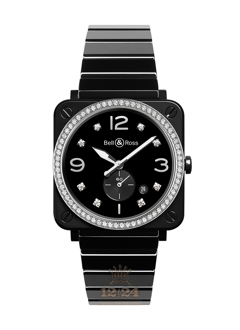 Bell & Ross Instruments Watch BRS-BL-CES-LGD/SCE 39 mm Ceramics Case Black Dial