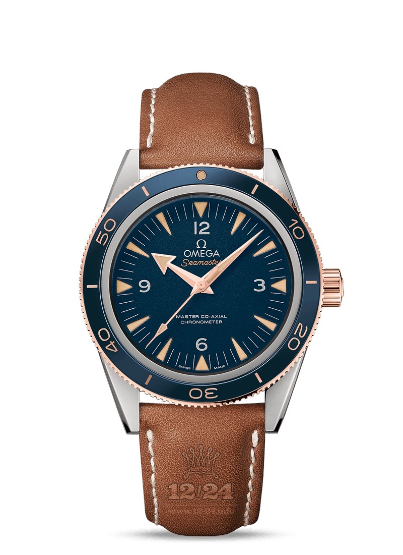 Omega Seamaster 300 Watch 233.62.41.21.03.001 41 mm Pink gold Titanium Case Dark blue Dial