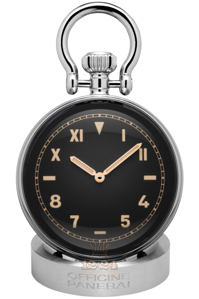 Panerai Table clock Watch PAM00651 55 mm Stainless steel Case Black Dial