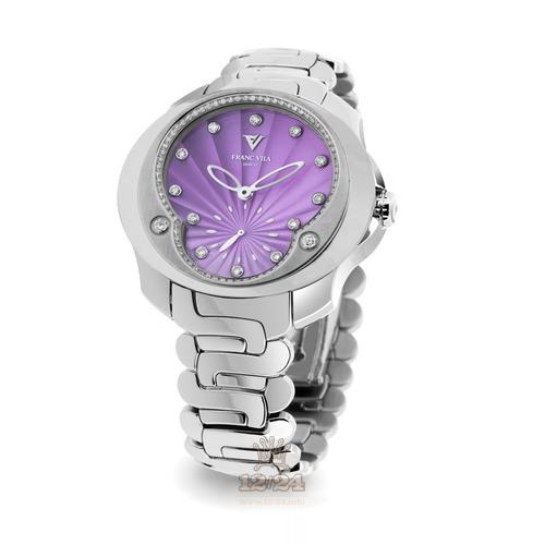 Franc Vila Tribute To Ladies Watch 80Q.SS.SL.VIO 41 mm Stainless steel Case Purple Dial