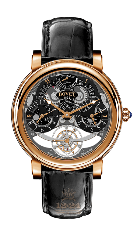 Bovet Dimier Watch R160001 46 mm Pink gold Case Black Dial