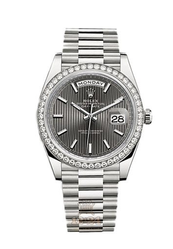 Rolex Day-Date Watch 228349rbr-0008 40 mm White gold Case Gray Dial