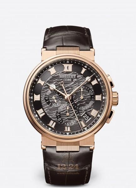 Breguet Marine Watch 5527BR/G3/9WV 42 mm Pink gold Case Black Dial