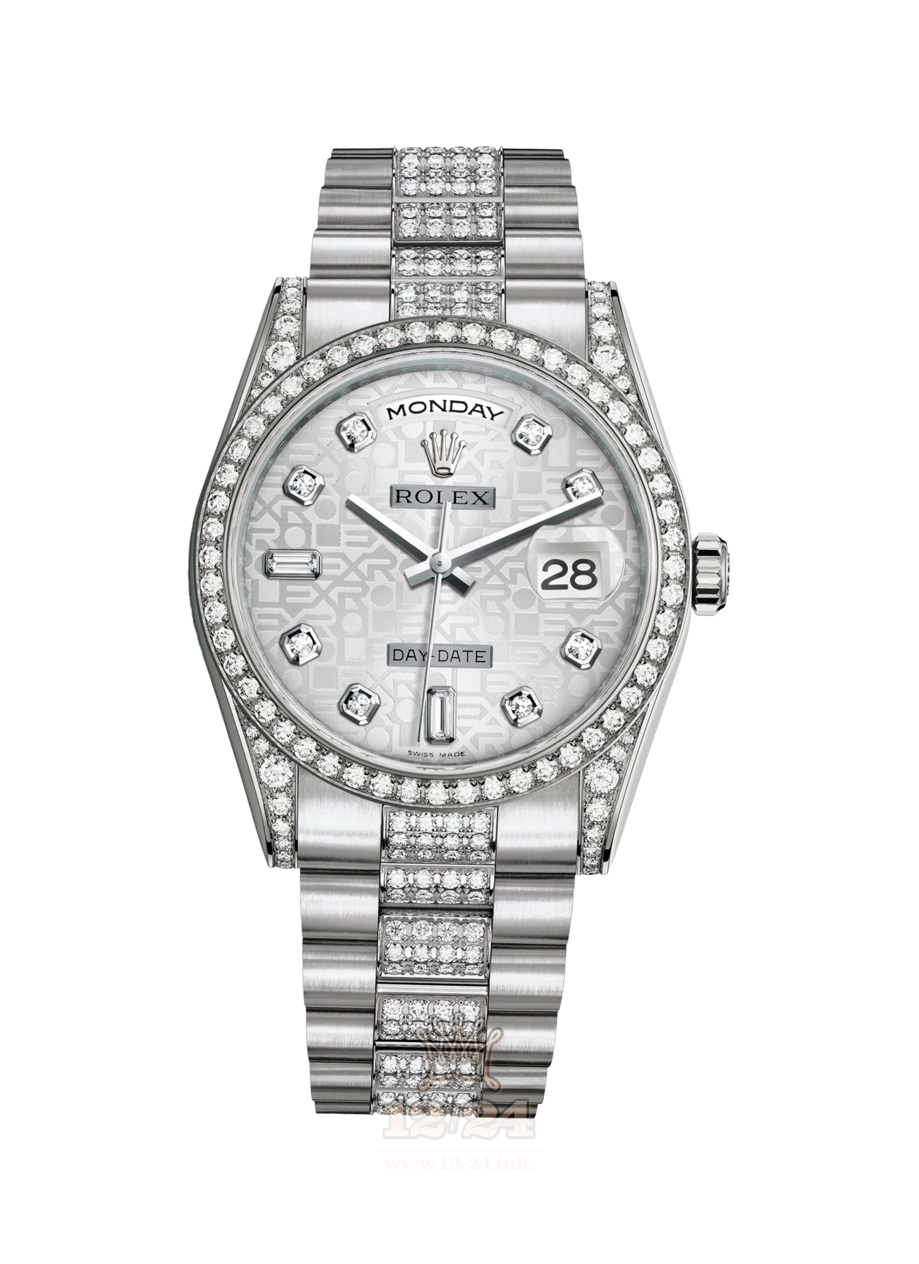 Rolex Day-Date Watch 118389-0071 36 mm White gold Case Silver Dial