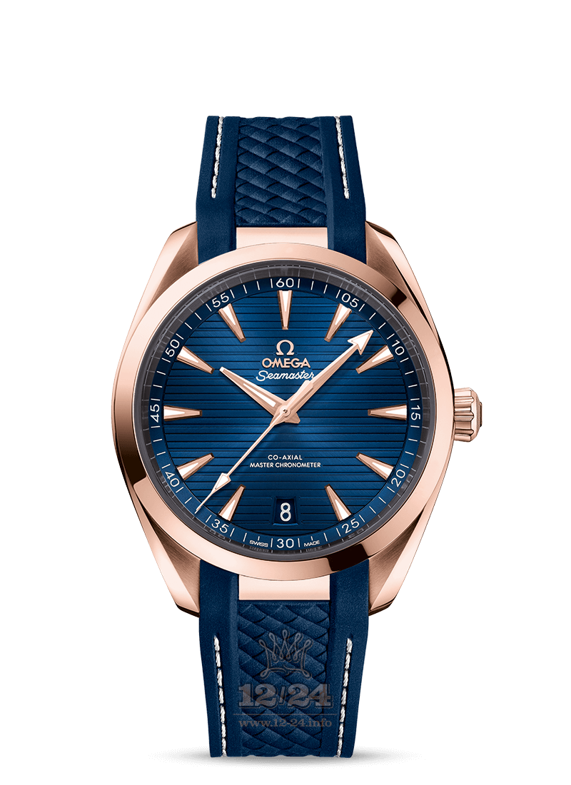 Omega Aqua Terra 150 M Watch 220.52.41.21.03.001 41 mm Pink gold Case Dark blue Dial