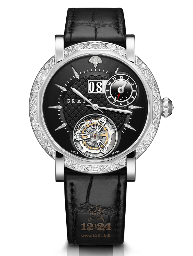 Graff MasterGraff Watch MGUGMT43PTDBL1 43 mm Platinum Case Black Silver Dial