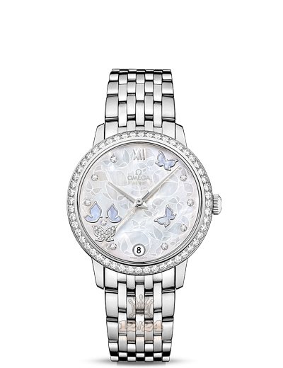 Omega Prestige Watch 424.55.33.20.55.003 33 mm White gold Case White Dial