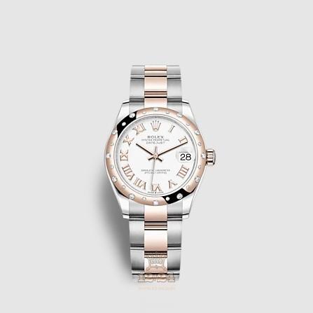 Rolex Datejust Watch 278341rbr-0001 31 mm Stainless steel Pink gold Case White Dial