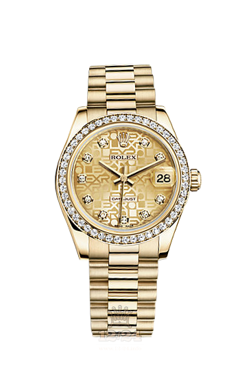 Rolex Datejust Watch 178288-0021 31 mm Yellow gold Case Golden Dial