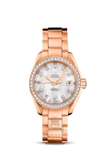 Omega Aqua Terra 150 M Watch 231.55.30.20.55.001 30 mm Pink gold Case White Dial