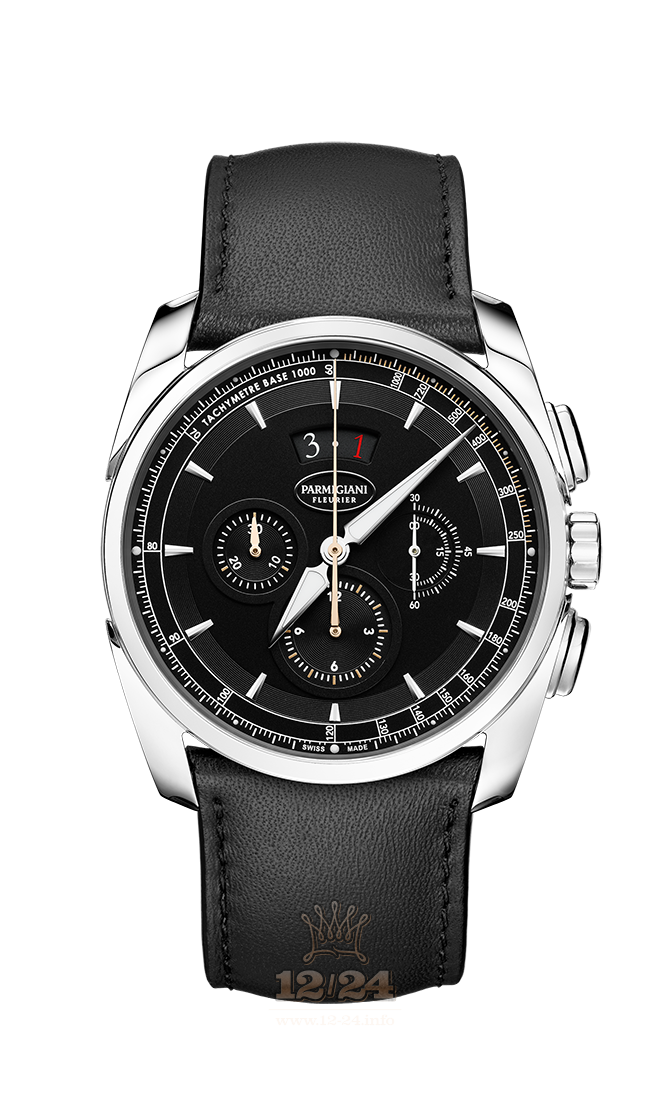 Parmigiani Fleurier Tonda Watch PFC274-0001404-XC1442 Stainless steel Case Black Dial