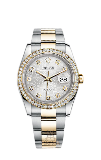 Rolex Datejust Watch 116243-0035 36 mm Steel / Yellow gold Case Silver Dial