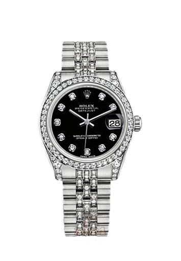 Rolex Datejust Watch 178159-0037 31 mm White gold Case Black Dial