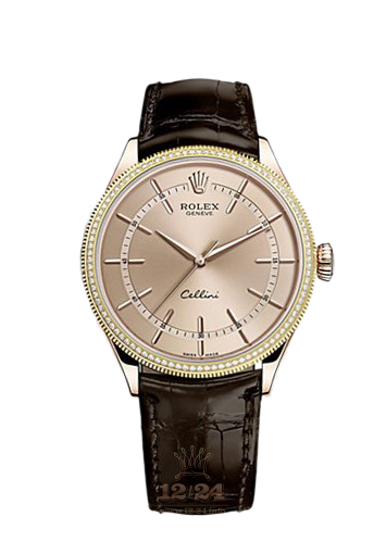 Rolex Cellini Watch 50605rbr-0015 39 mm Pink gold Case Pink Dial