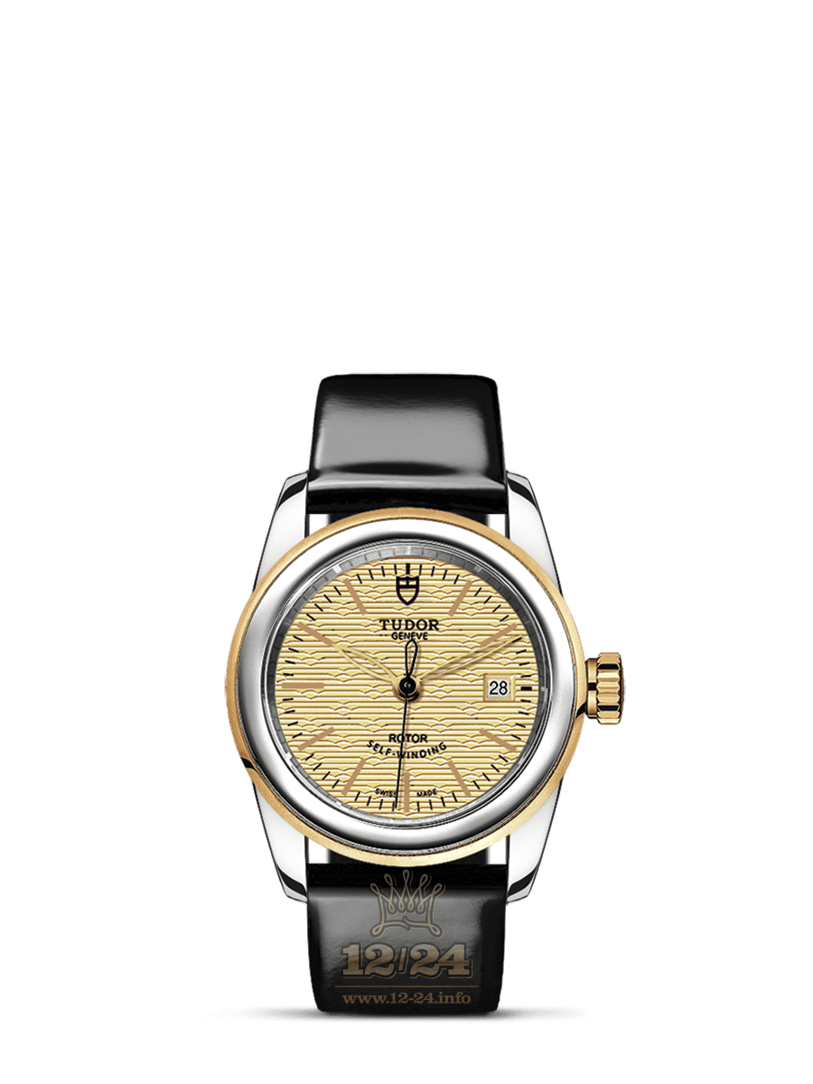 Tudor Glamour Watch M51003-0022 26 mm Stainless steel Yellow gold Case Golden Dial