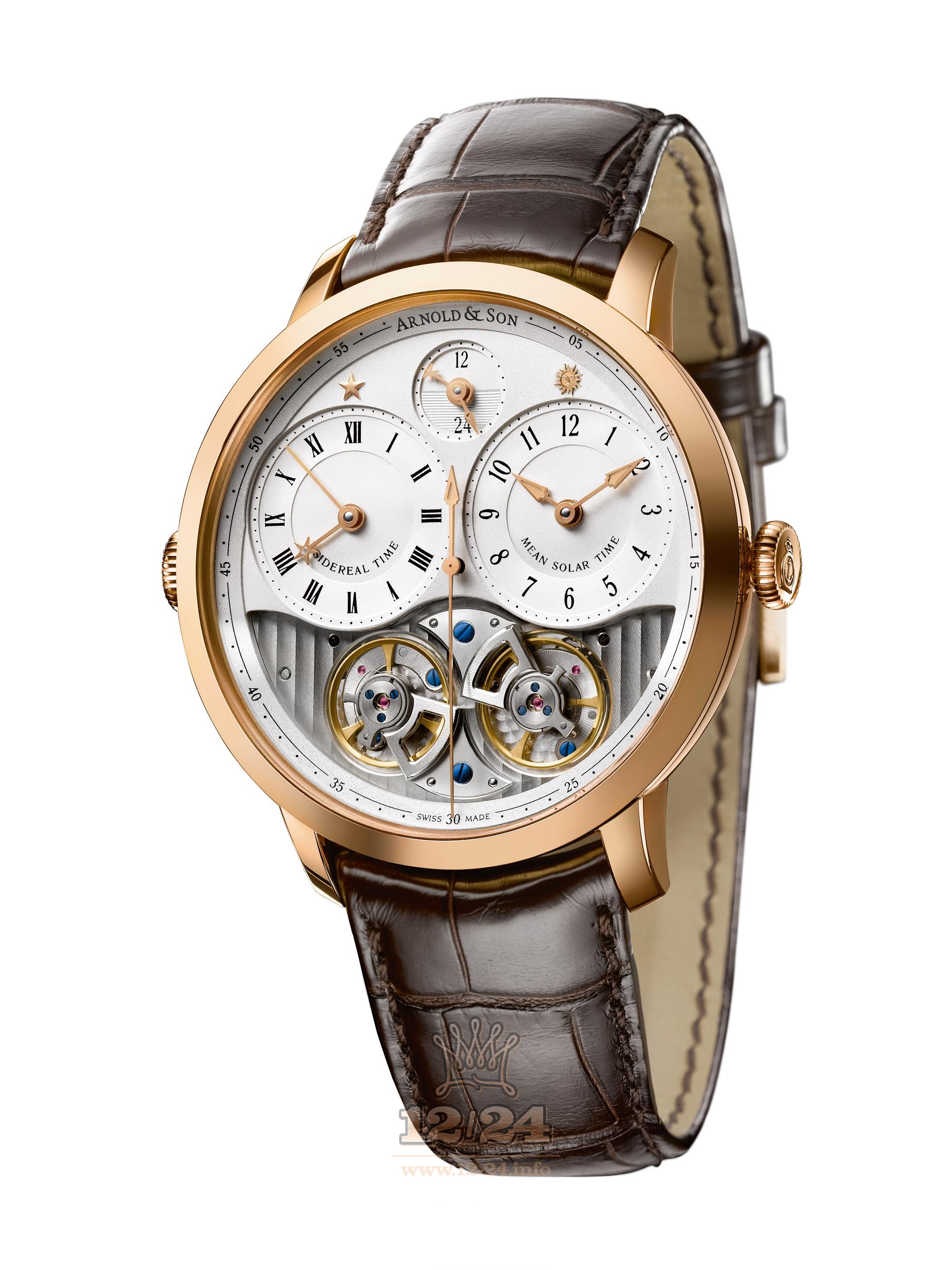 Arnold Son Instrument Collection Watch 1DSAP.W01A.C120P 44 mm Pink gold Case White Silver Dial