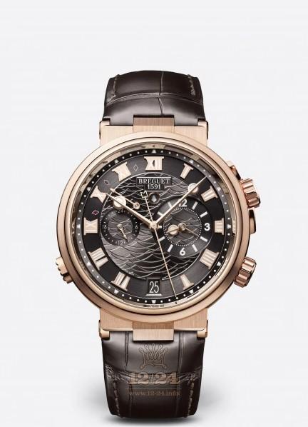 Breguet Marine Watch 5547BR/G3/9ZU 40 mm Pink gold Case Black Dial