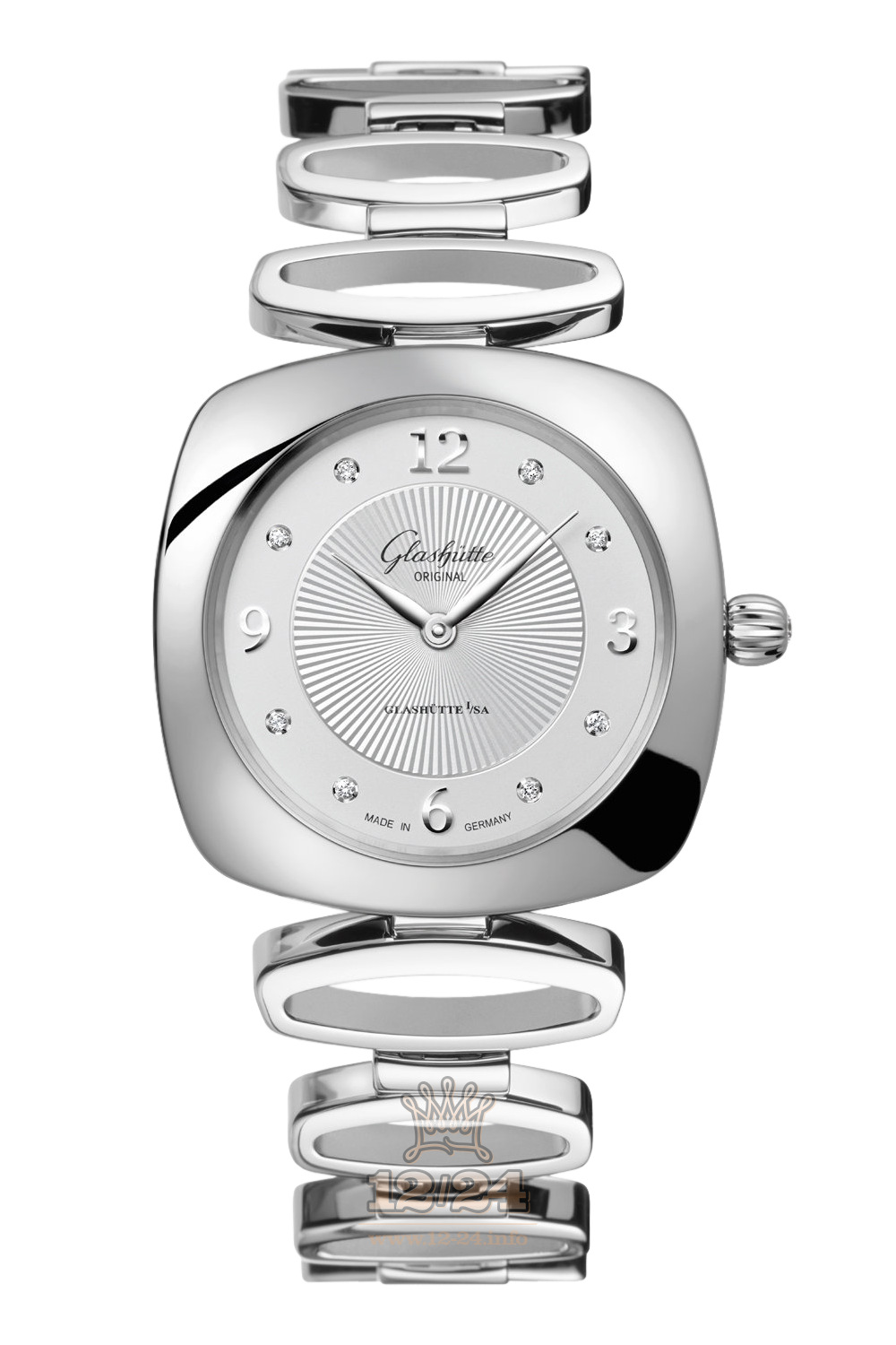 Glashutte Ladies Watch 1-03-02-12-12-14 31 mm Stainless steel Case Silver Dial