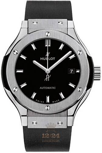 Hublot Classic Fusion Watch 582.NX.1170.RX 33 mm Titanium Case Black Dial