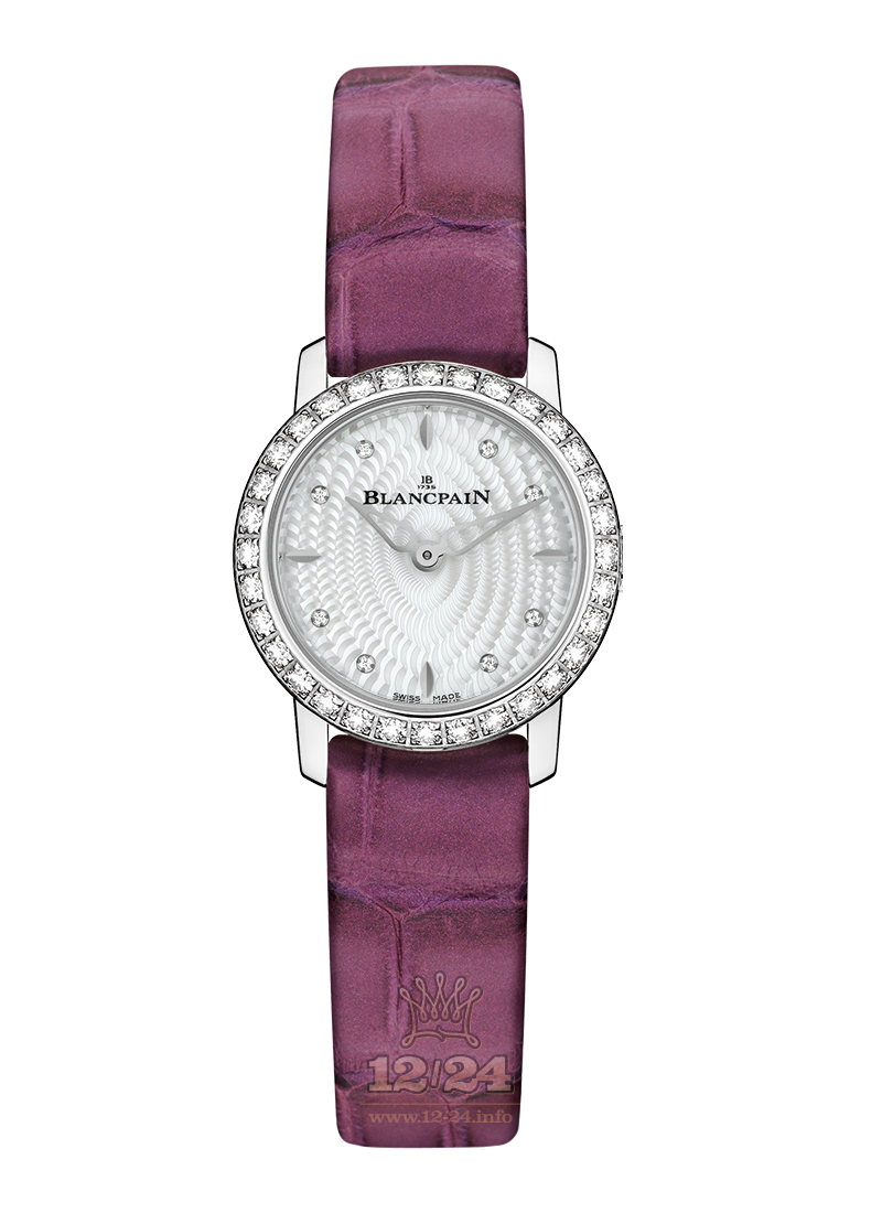 Blancpain Women Watch 0063E-1954-55A 22 mm White gold Case White Dial