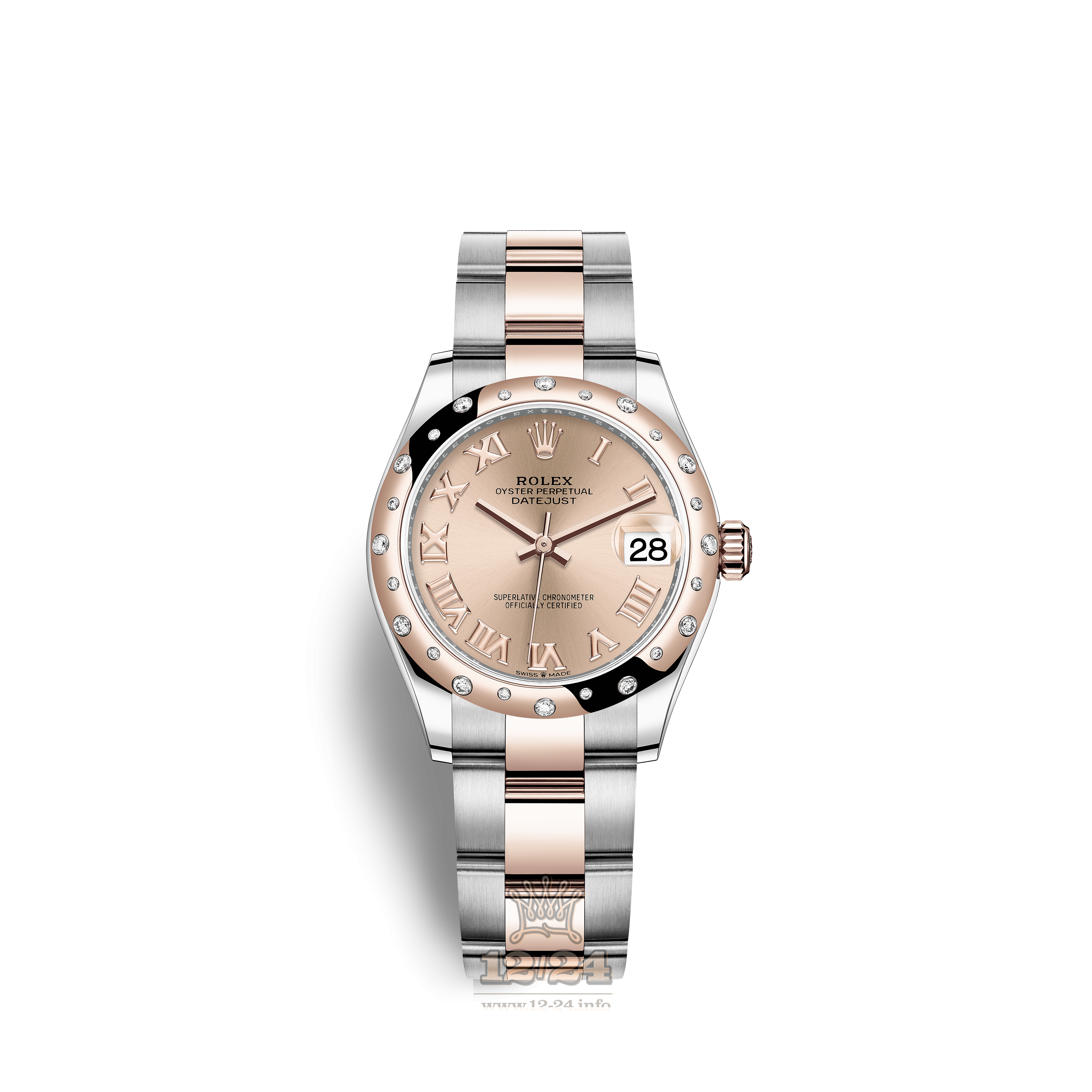 Rolex Datejust Watch 278341rbr-0005 31 mm Stainless steel Pink gold Case Pink Dial