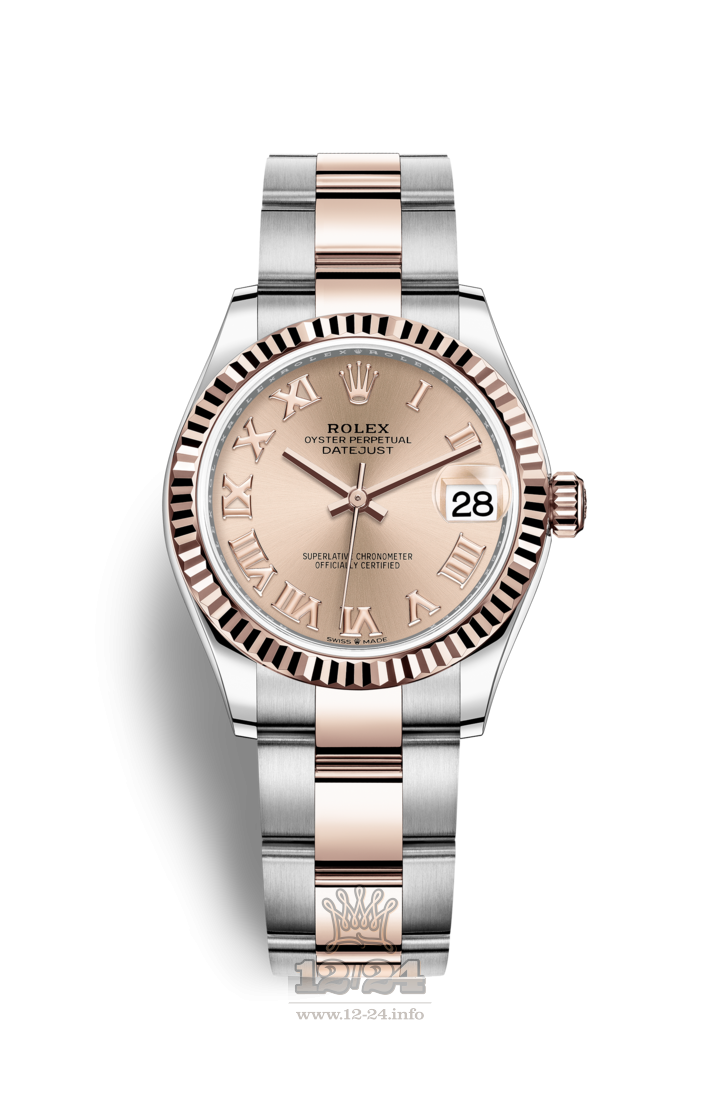 Rolex Datejust Watch 278271-0005 31 mm Steel / Pink gold Case Pink Dial