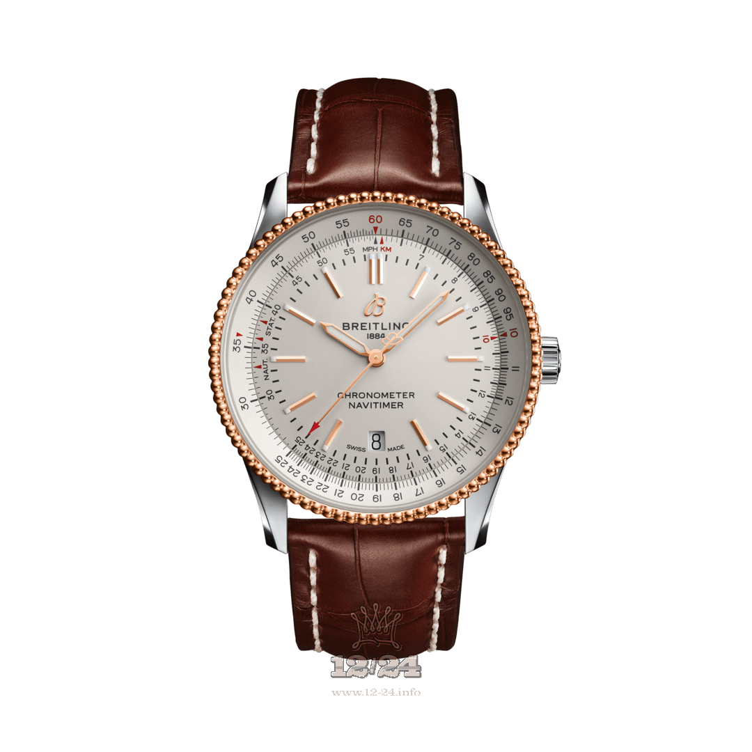 Breitling Navitimer Watch U17326211G1P2 41 mm Stainless steel Red gold Case White Dial