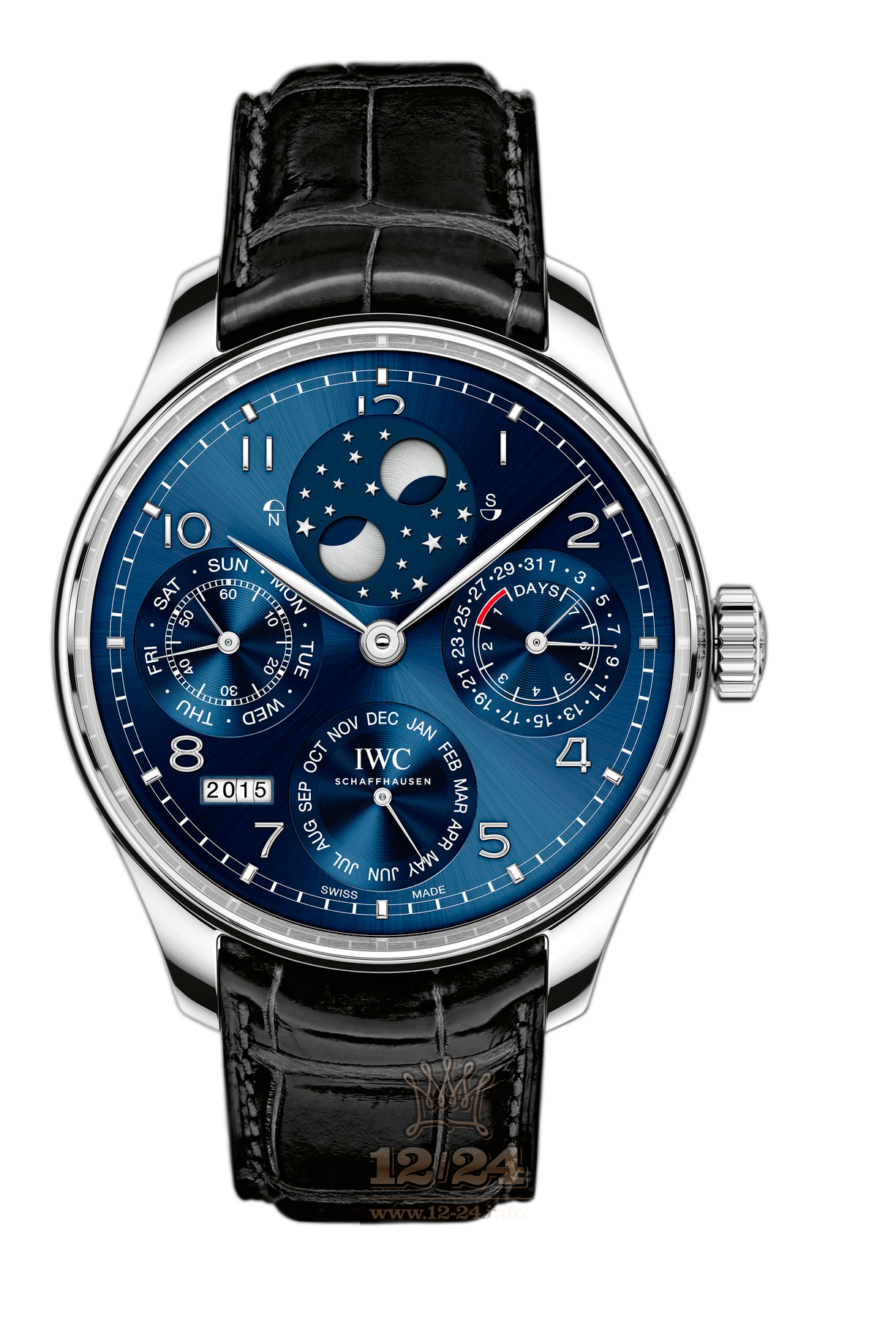 IWC Portugieser Watch IW503401 44 mm White gold Case Dark blue Dial