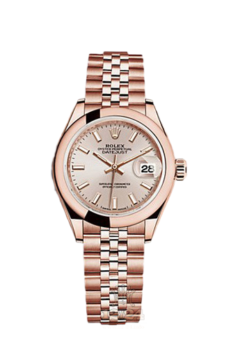 Rolex Datejust Watch 279165-0003 28 mm Pink gold Case Silver Pink Dial