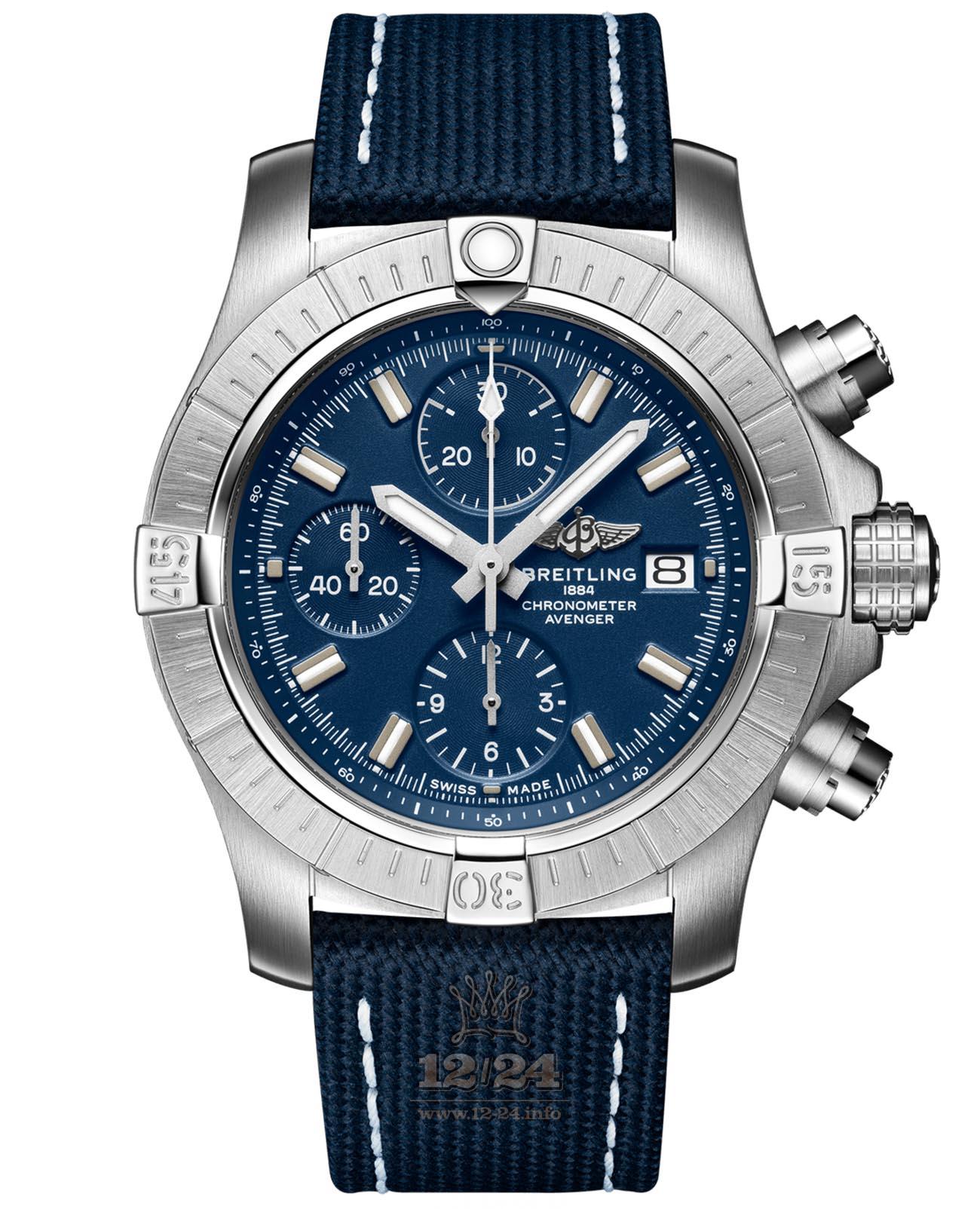 Breitling Avenger Watch A13385101C1X2 43 mm Stainless steel Case Dark blue Dial