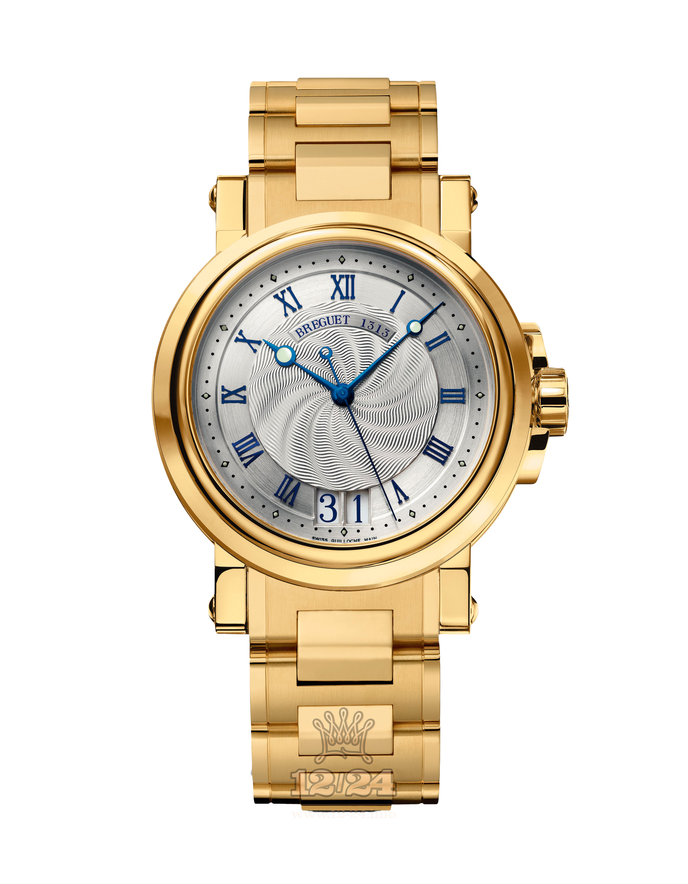 Breguet Marine Watch 5817BA/12/AM0 39 mm Yellow gold Case Silver Dial