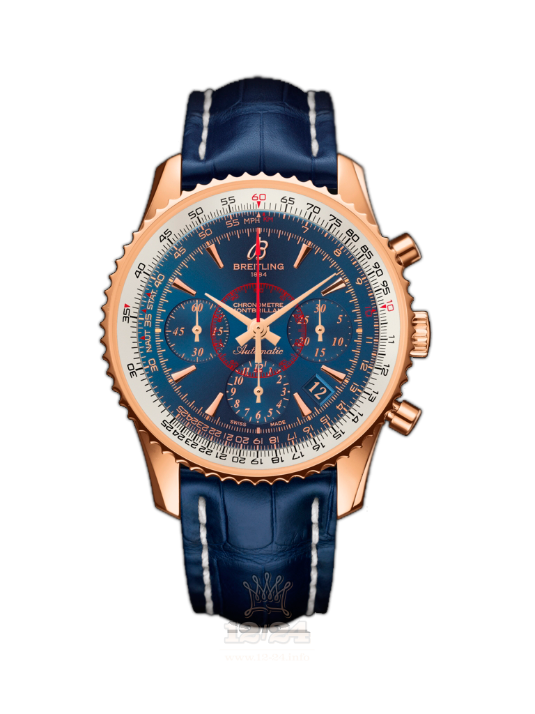 Breitling Montbrillant Watch RB013012/C896/718P/R18BA.1 40 mm Red gold Case Dark blue Dial