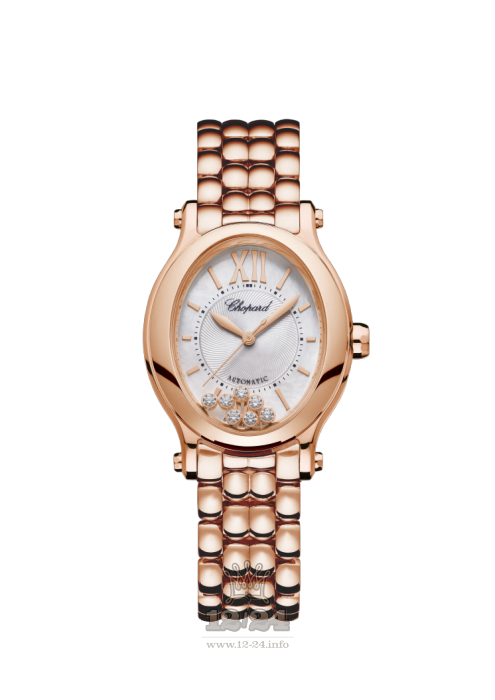 Chopard Happy Sport Watch 275362-5004 31 mm Pink gold Case Silver Dial