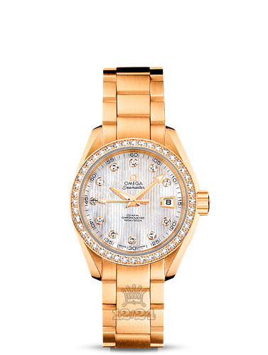 Omega Aqua Terra 150 M Watch 231.55.30.20.55.002 30 mm Yellow gold Case White Dial