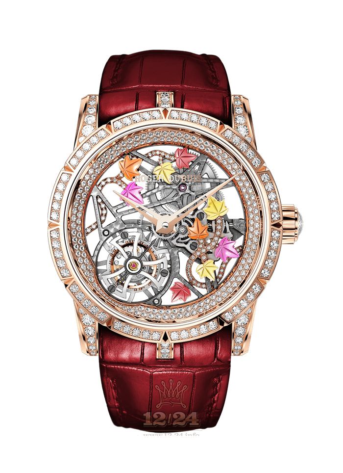 Roger Dubuis Excalibur Watch RDDBEX0474 42 mm Pink gold Case Golden Painted Dial