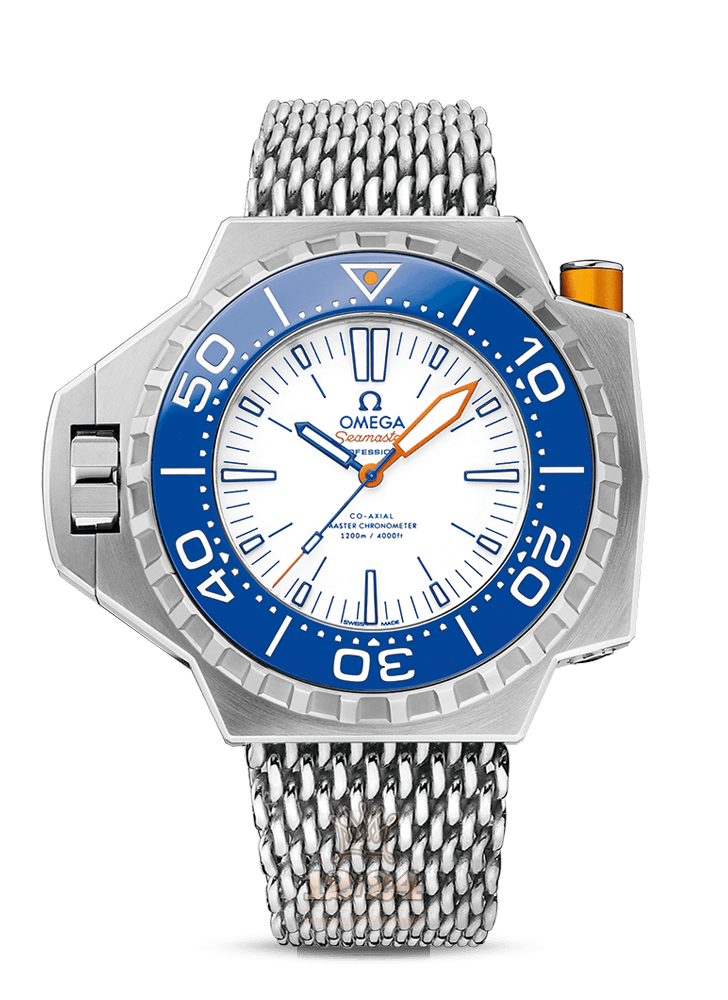 Omega Ploprof 1200 M Watch 227.90.55.21.04.001 55 mm Titanium Case White Dial