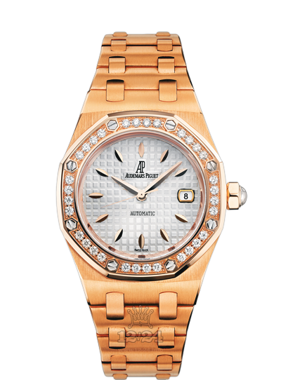 Audemars Piguet Royal Oak Watch 77321OR.ZZ.1230OR.01 33 mm Pink gold Case White Dial