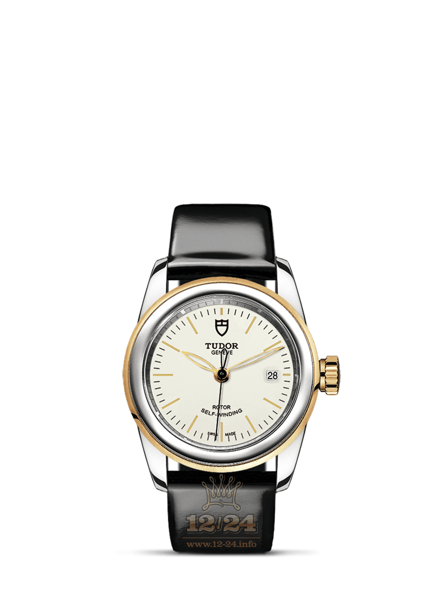 Tudor Glamour Watch M51003-0027 26 mm Stainless steel Yellow gold Case White Dial
